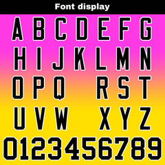 Benutzerdefinierte Rosa & Gelb Gradient Fußball Trikots Personalisierter Name Nummer Logo