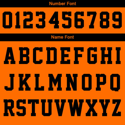 Benutzerdefinierter Orange Schwarz Hoodie für Mann, Frau, Mädchen, Junge. Drucken Sie Ihr Logo, Ihren Namen und Ihre Nummer