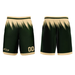 Benutzerdefinierter Olivgrün Creme Basketball Jersey Uniform Anzug gedruckt Ihr Logo Name Nummer