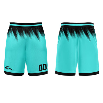 Benutzerdefinierter Petrol Schwarz Basketball Jersey Uniform Anzug gedruckt Ihr Logo Name Nummer