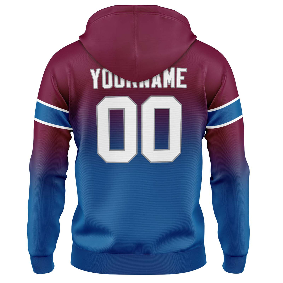 Benutzerdefinierter Verlauf Sweatshirt-Hoodie für Mann, Frau, Mädchen, Junge. Drucken Sie Ihr Logo, Ihren Namen und Ihre Nummer ﻿