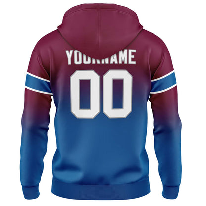Benutzerdefinierter Verlauf Sweatshirt-Hoodie für Mann, Frau, Mädchen, Junge. Drucken Sie Ihr Logo, Ihren Namen und Ihre Nummer ﻿