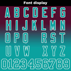 Benutzerdefinierte Burgund Teal Reversibel Genäht Fußball Trikot Personalisierte Gradient Fußball Shirts für Männer gedruckt Team Name Nummer Logo