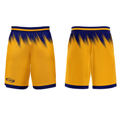 Benutzerdefinierter Gelb Blau Basketball Jersey Uniform Anzug gedruckt Ihr Logo Name Nummer