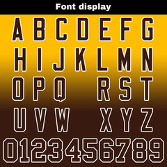 Benutzerdefinierte Gelb & Braun Gradient Fußball Trikots Personalisierter Name Nummer Logo