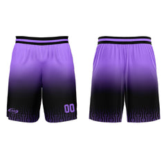 Benutzerdefinierter Schwarz Lila Farbverlauf Basketball Jersey Uniform Anzug gedruckt Ihr Logo Name Nummer