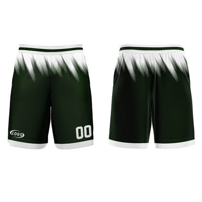 Benutzerdefinierter Olivgrün Weiß Basketball Jersey Uniform Anzug gedruckt Ihr Logo Name Nummer