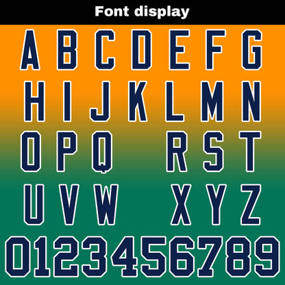 Benutzerdefinierte Gradient Fußball Trikots Personalisierte Name Nummer Logo Orange&Grün