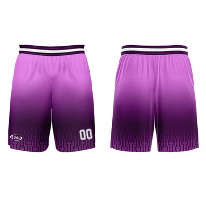 Benutzerdefinierter Lila Helllila Farbverlauf Basketball Jersey Uniform Anzug gedruckt Ihr Logo Name Nummer