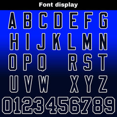 Benutzerdefinierte Königsblau & Marineblau Gradient Fußball Trikots Personalisierter Name Nummer Logo