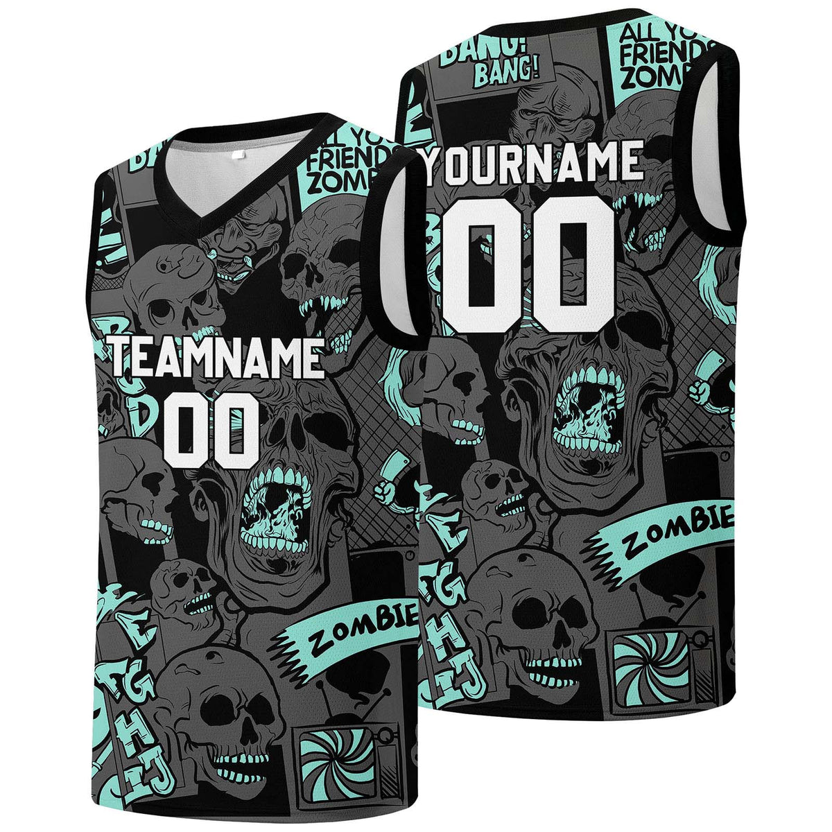 Individuelle Basketball-Jersey für Männer und Frauen. Gestickter und gedruckter Name, Nummer und Logo