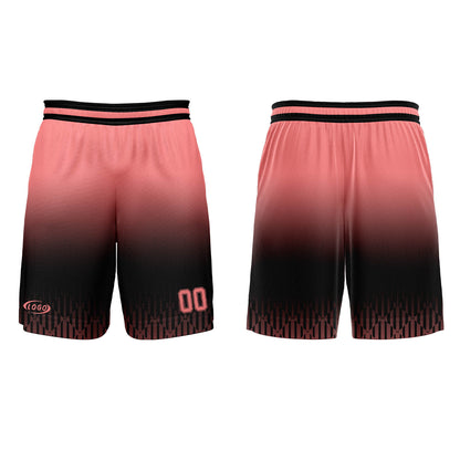 Benutzerdefinierter Schwarz Rosa Farbverlauf Basketball Jersey Uniform Anzug gedruckt Ihr Logo Name Nummer
