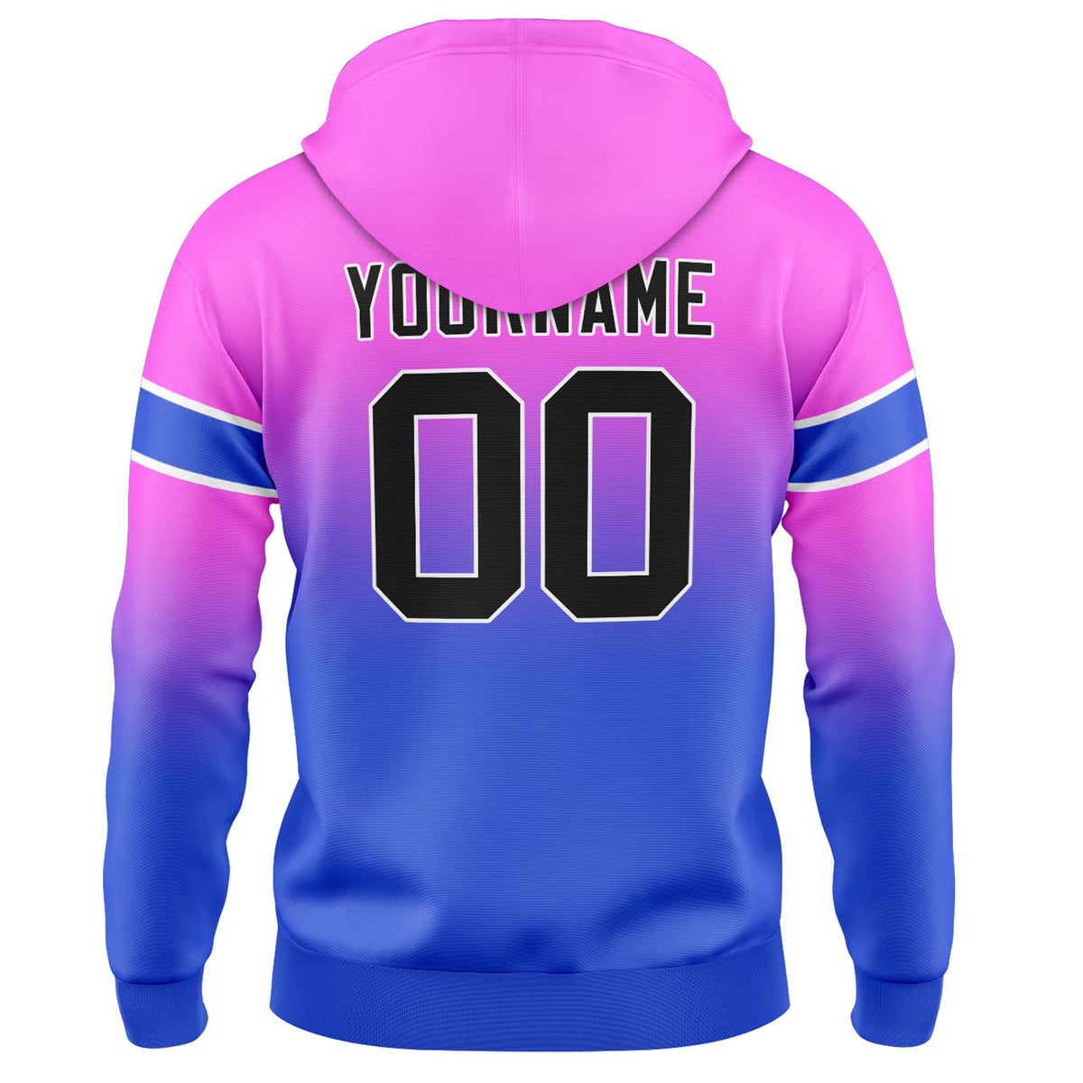 Benutzerdefinierter Verlauf Sweatshirt-Hoodie für Mann, Frau, Mädchen, Junge. Drucken Sie Ihr Logo, Ihren Namen und Ihre Nummer