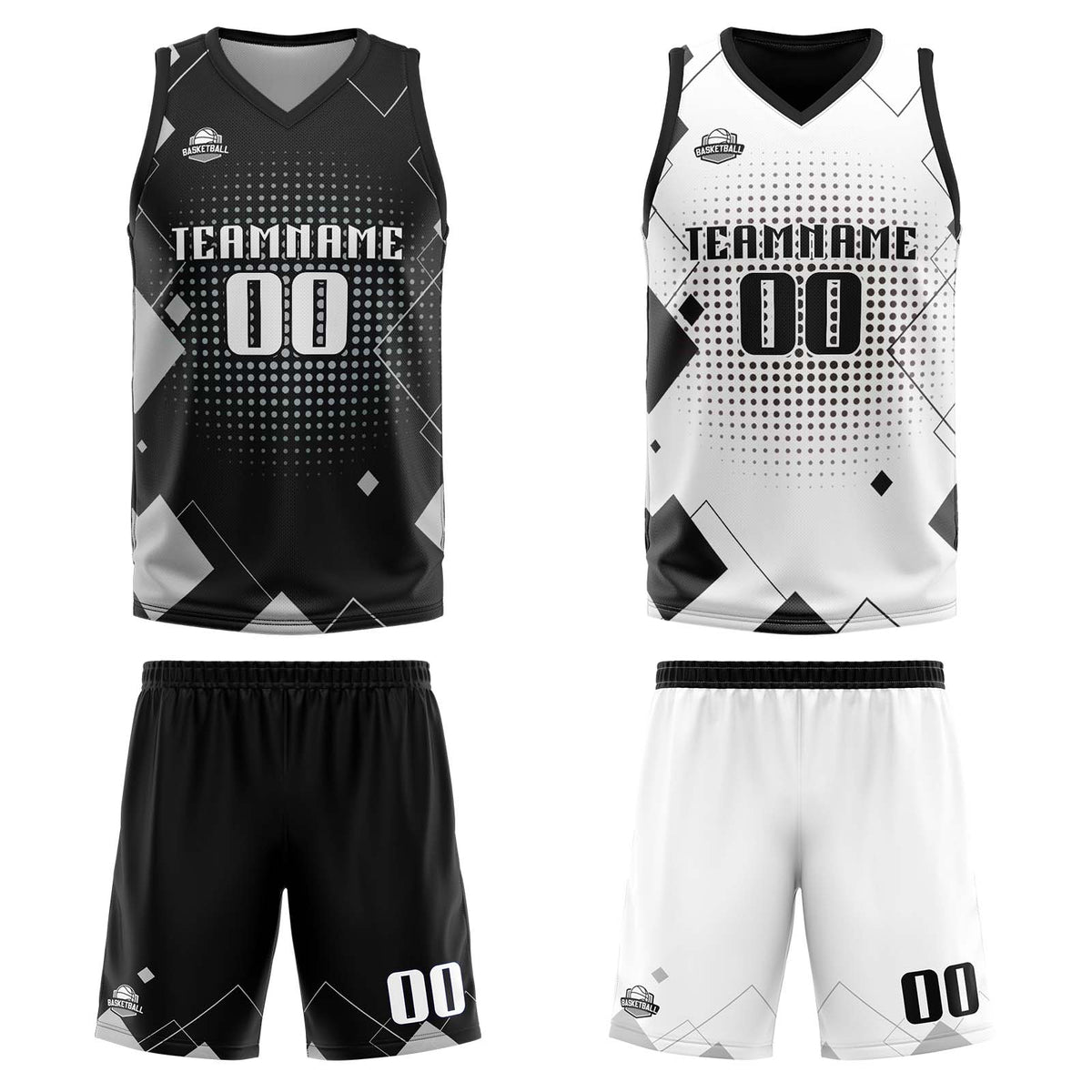 Benutzerdefinierte Grau Reversible Basketball Jersey Personalisierte Print Name Nummer Logo