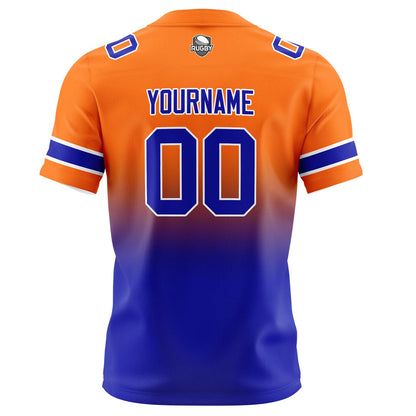 Benutzerdefinierte Gradient Fußball Trikots Personalisierte Name Nummer Logo Orange&Royal