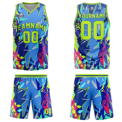 Benutzerdefinierter Neongrün Basketball Jersey Uniform Anzug gedruckt Ihr Logo Name Nummer