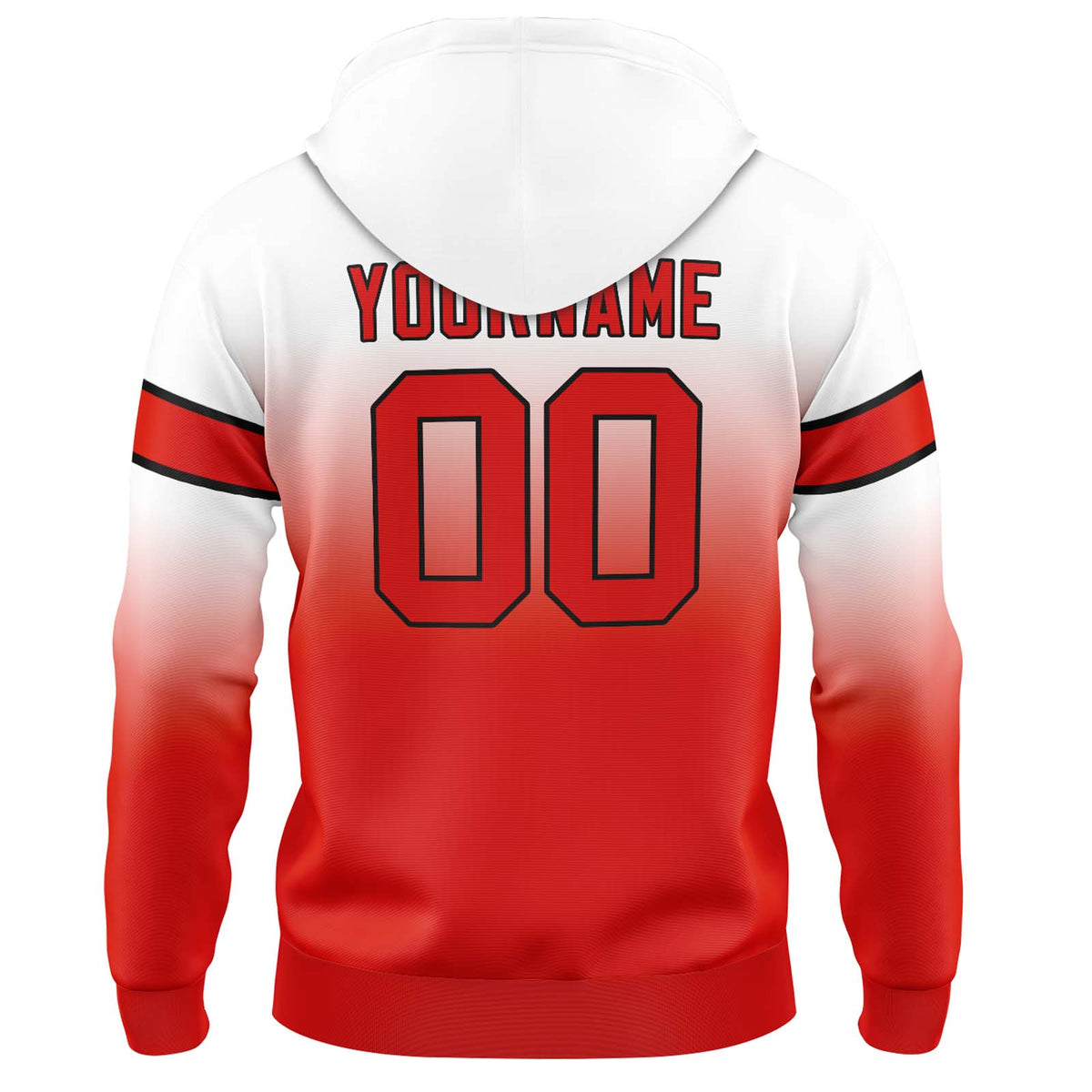 Benutzerdefinierter Verlauf Sweatshirt-Hoodie für Mann, Frau, Mädchen, Junge. Drucken Sie Ihr Logo, Ihren Namen und Ihre Nummer