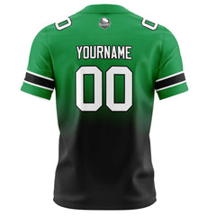 Benutzerdefinierte Grün Schwarz Gradient Fußball Trikots Personalisierter Name Nummer Logo