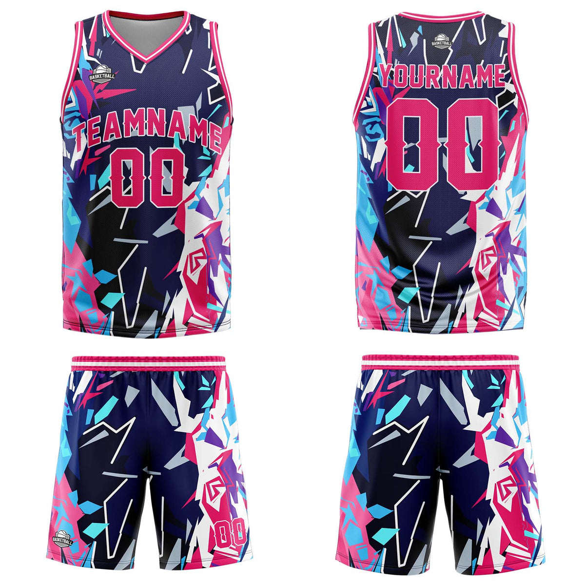 Benutzerdefinierter Rot Basketball Jersey Uniform Anzug gedruckt Ihr Logo Name Nummer