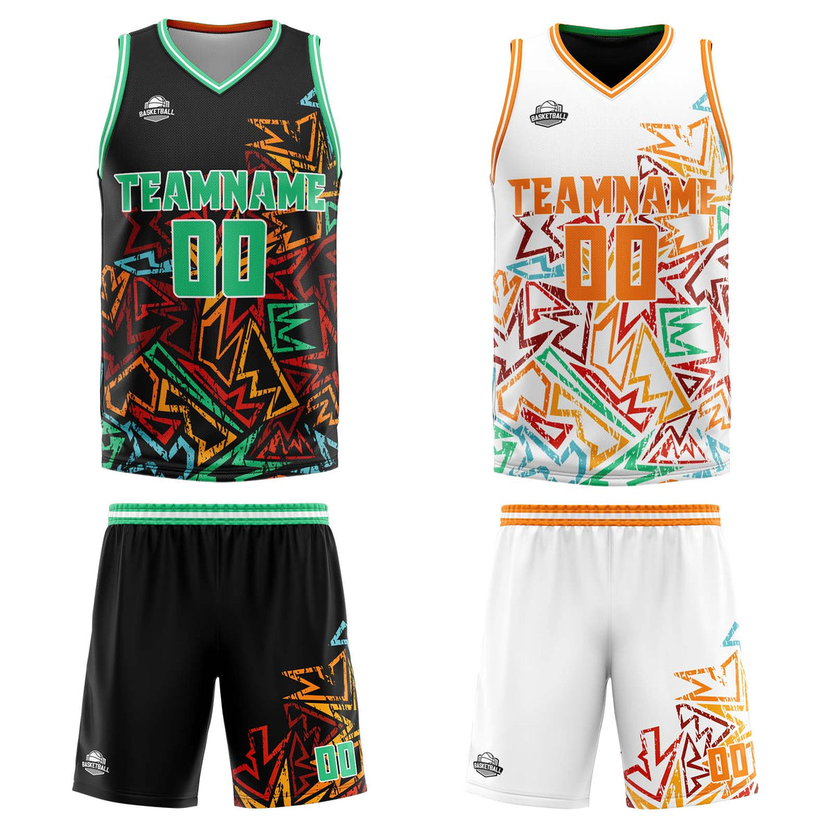Benutzerdefinierte Grün Reversible Basketball Jersey Personalisierte Print Name Nummer Logo