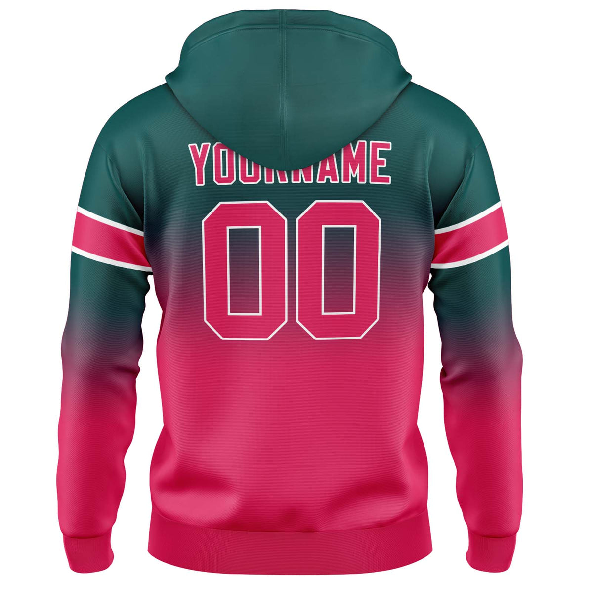 Benutzerdefinierter Verlauf Sweatshirt-Hoodie für Mann, Frau, Mädchen, Junge. Drucken Sie Ihr Logo, Ihren Namen und Ihre Nummer ﻿