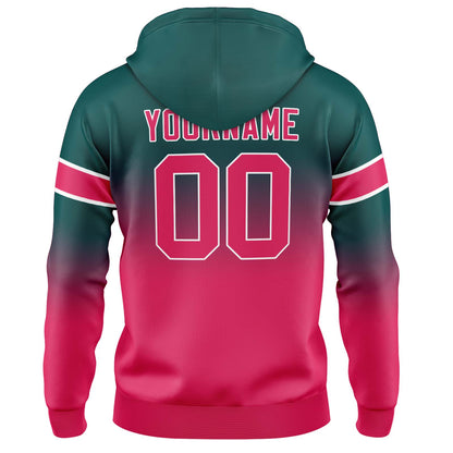 Benutzerdefinierter Verlauf Sweatshirt-Hoodie für Mann, Frau, Mädchen, Junge. Drucken Sie Ihr Logo, Ihren Namen und Ihre Nummer ﻿