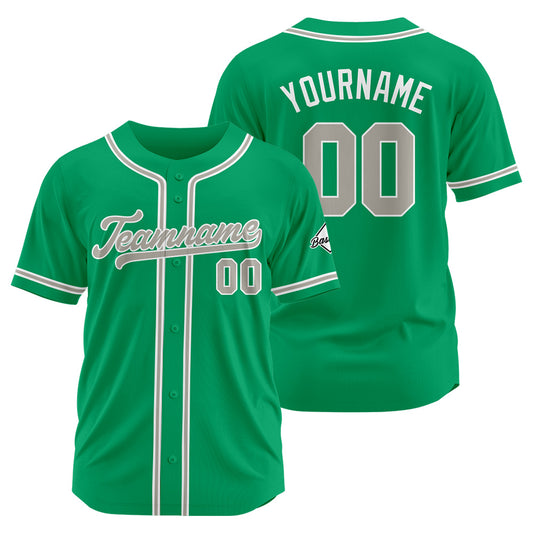 Benutzerdefinierte Authentisch Baseball-Trikot Grün Netz