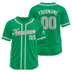 Benutzerdefinierte Authentisch Baseball-Trikot Grün Netz