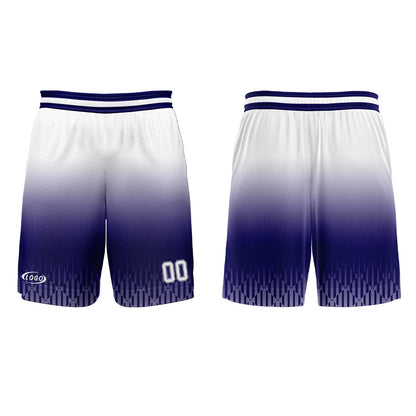 Benutzerdefinierter Blau Weiß Farbverlauf Basketball Jersey Uniform Anzug gedruckt Ihr Logo Name Nummer