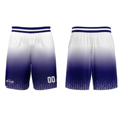 Benutzerdefinierter Blau Weiß Farbverlauf Basketball Jersey Uniform Anzug gedruckt Ihr Logo Name Nummer