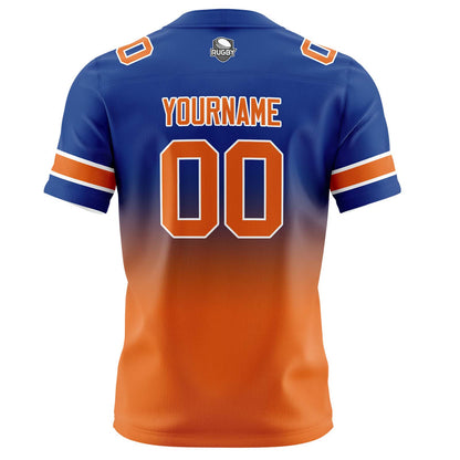 Benutzerdefinierte Gradient Fußball Trikots Personalisierte Name Nummer Logo Royal&Orange