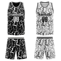 Benutzerdefinierte Reversible Basketball Jersey Personalisierte Print Name Nummer Logo Neon Grün&Schwarz&Weiß