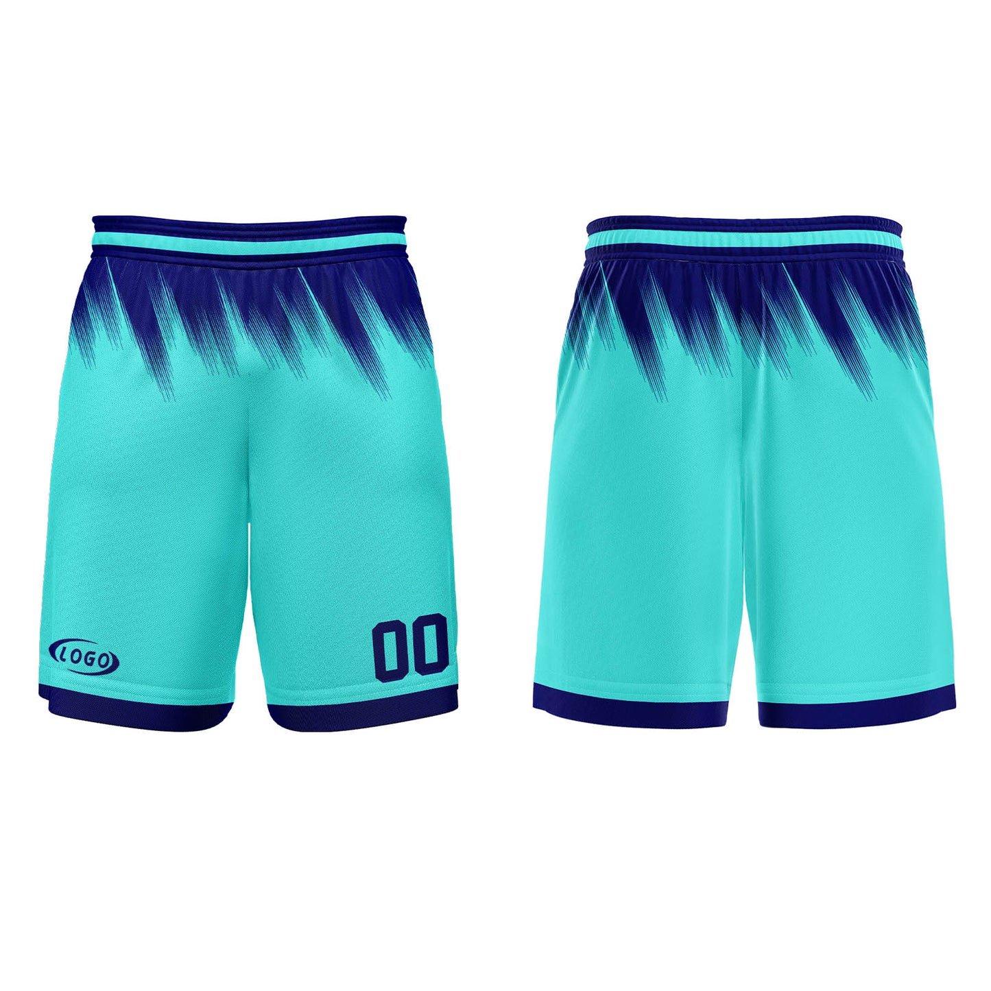 Benutzerdefinierter Petrol Blau Basketball Jersey Uniform Anzug gedruckt Ihr Logo Name Nummer