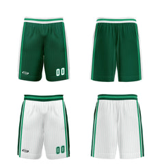 Benutzerdefinierte Grün Weiß Reversible Basketball Jersey Personalisierte Drucken Name Nummer Logo