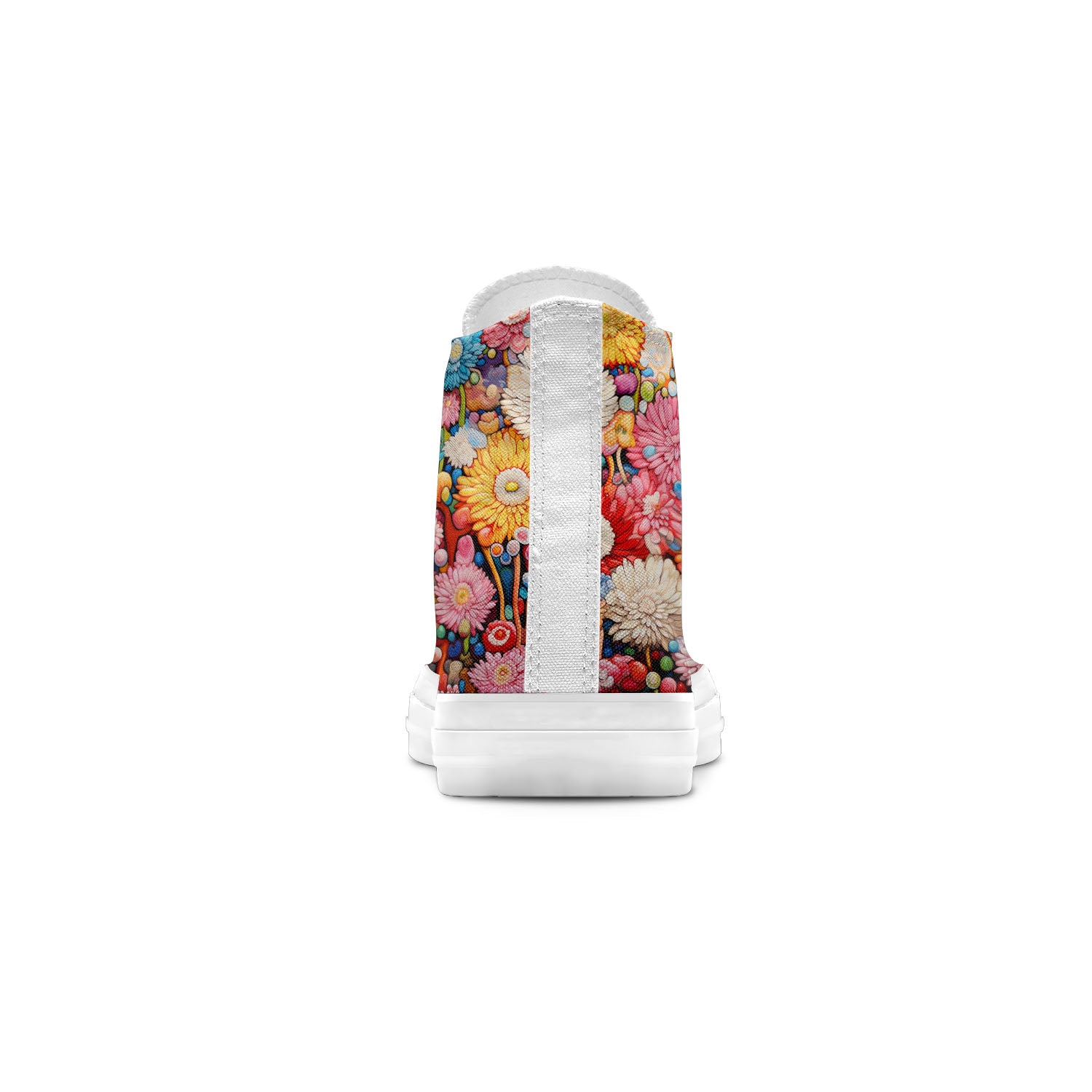 Unisex Mid-Top Leinenschuhe - Betreten Sie ein Chrysanthemen-Wunderland, eine lebendige Mischung aus Kunst und Mode für Männer und Frauen