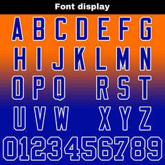 Benutzerdefinierte Gradient Fußball Trikots Personalisierte Name Nummer Logo Orange&Royal