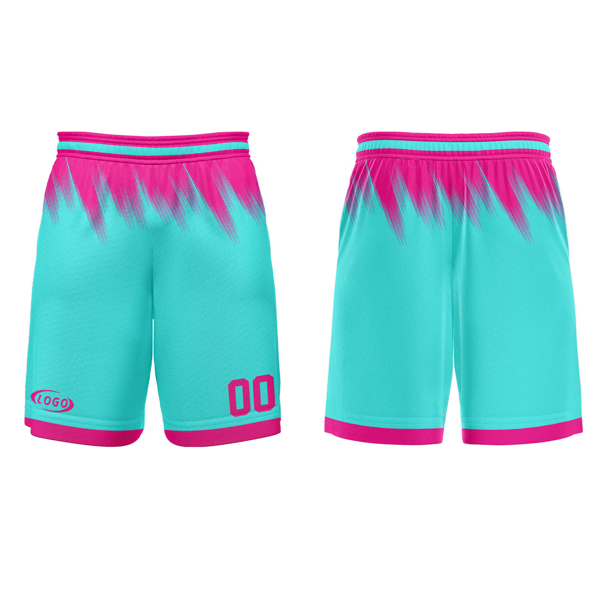 Benutzerdefinierter Petrol Pink Basketball Jersey Uniform Anzug gedruckt Ihr Logo Name Nummer