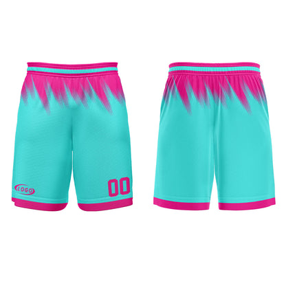 Benutzerdefinierter Petrol Pink Basketball Jersey Uniform Anzug gedruckt Ihr Logo Name Nummer
