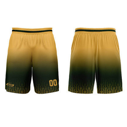 Benutzerdefinierter Olivgrün Hellbraun Farbverlauf Basketball Jersey Uniform Anzug gedruckt Ihr Logo Name Nummer