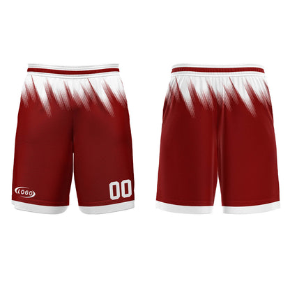 Benutzerdefinierter Rot Weiß Basketball Jersey Uniform Anzug gedruckt Ihr Logo Name Nummer
