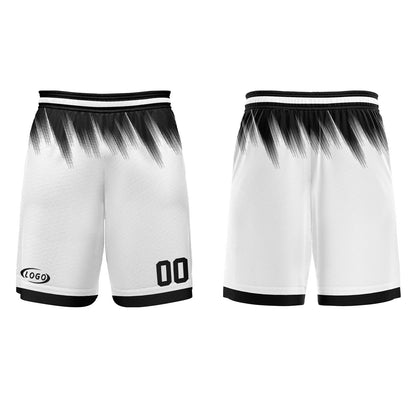 Benutzerdefinierter Weiß Schwarz Basketball Jersey Uniform Anzug gedruckt Ihr Logo Name Nummer