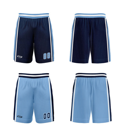 Benutzerdefinierte Marineblau Reversible Basketball Jersey Personalisierte Drucken Name Nummer Logo