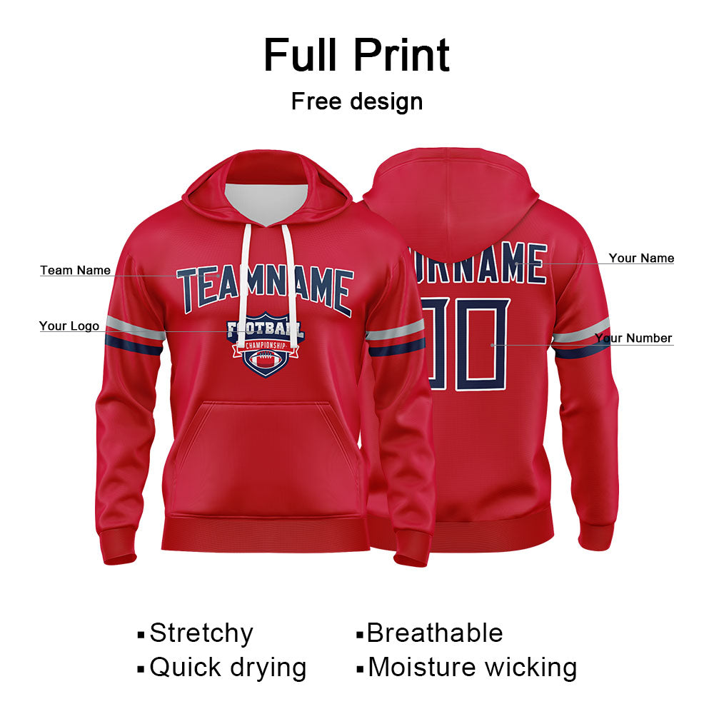 Benutzerdefinierter Sweatshirt-Hoodie für Mann, Frau, Mädchen, Junge. Drucken Sie Ihr Logo, Ihren Namen und Ihre Nummer