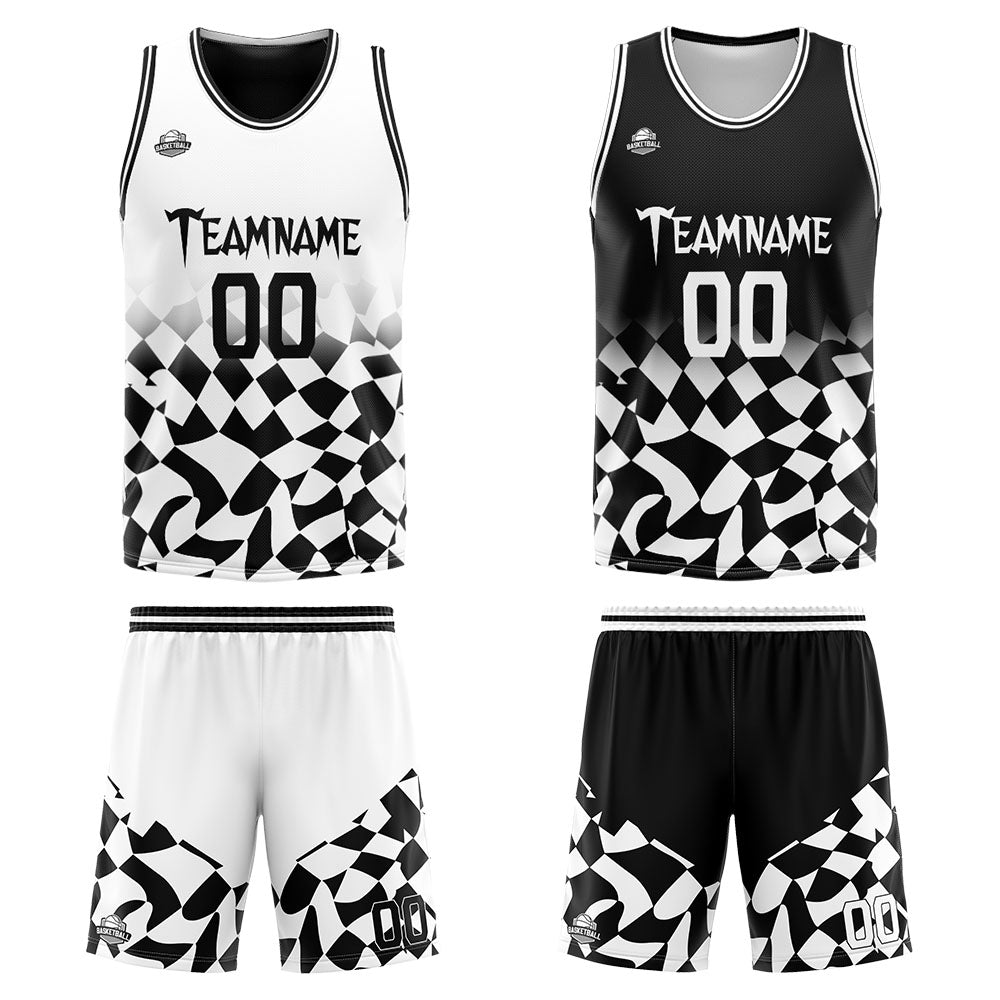 Benutzerdefinierte Reversible Basketball Jersey Personalisierte Print Name Nummer Logo Gitter-Rot&Gelb
