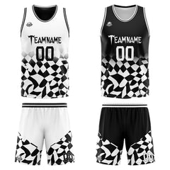 Benutzerdefinierte Reversible Basketball Jersey Personalisierte Print Name Nummer Logo Gitter-Rot&Gelb