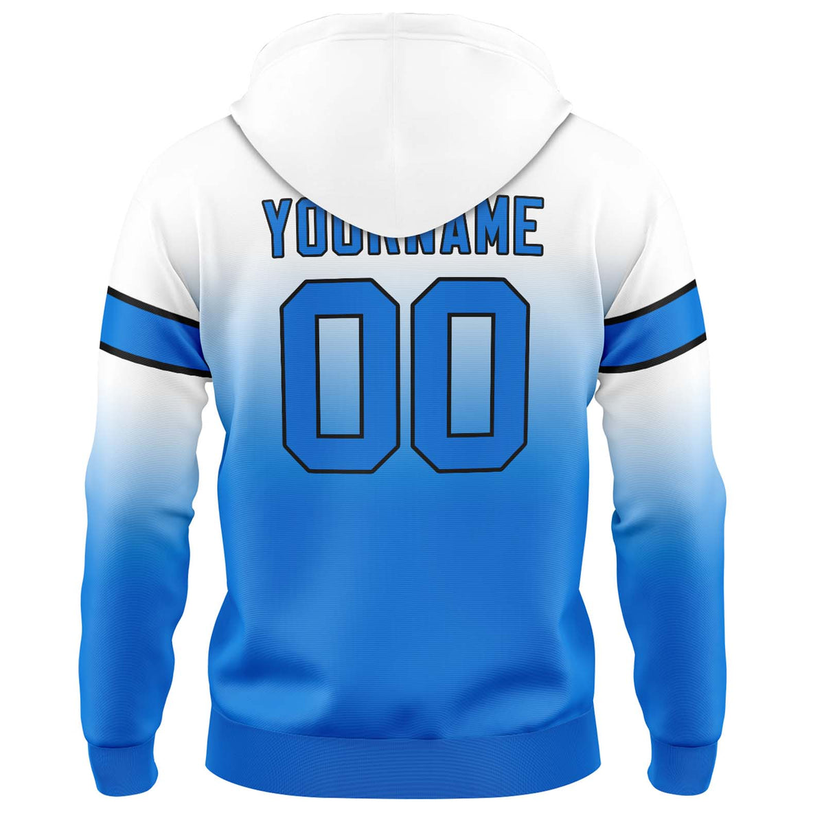 Benutzerdefinierter Verlauf Sweatshirt-Hoodie für Mann, Frau, Mädchen, Junge. Drucken Sie Ihr Logo, Ihren Namen und Ihre Nummer