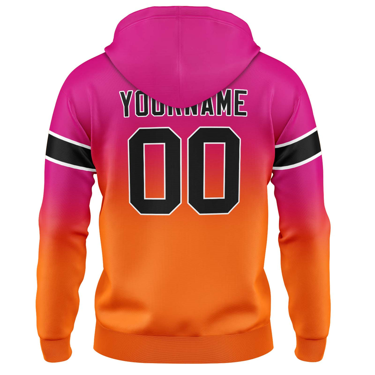 Benutzerdefinierter Verlauf Sweatshirt-Hoodie für Mann, Frau, Mädchen, Junge. Drucken Sie Ihr Logo, Ihren Namen und Ihre Nummer