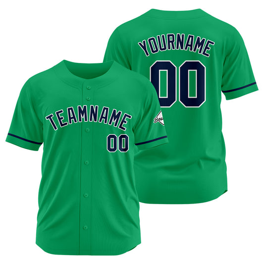 Benutzerdefinierte Authentisch Baseball-Trikot Grün-Marine