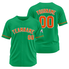 Benutzerdefinierte Authentisch Baseball-Trikot  Grün-Orange