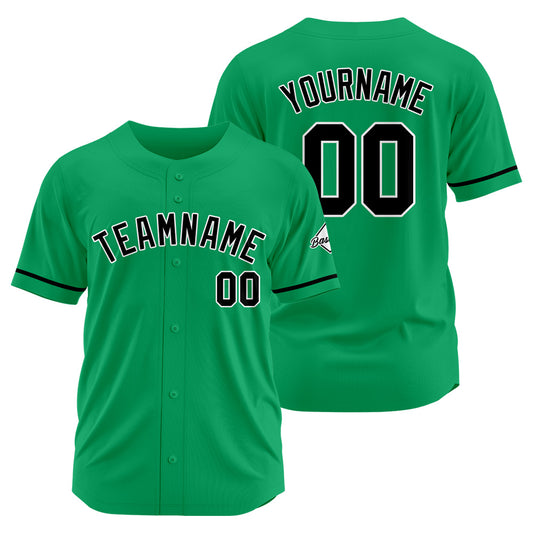 Benutzerdefinierte Authentisch Baseball-Trikot Grün Schwarz